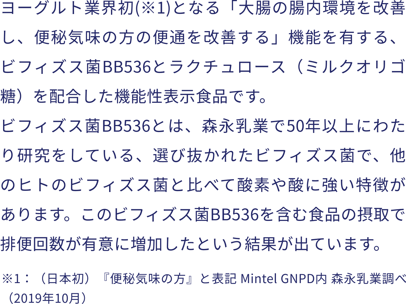ビヒダス ヨーグルト 説明1